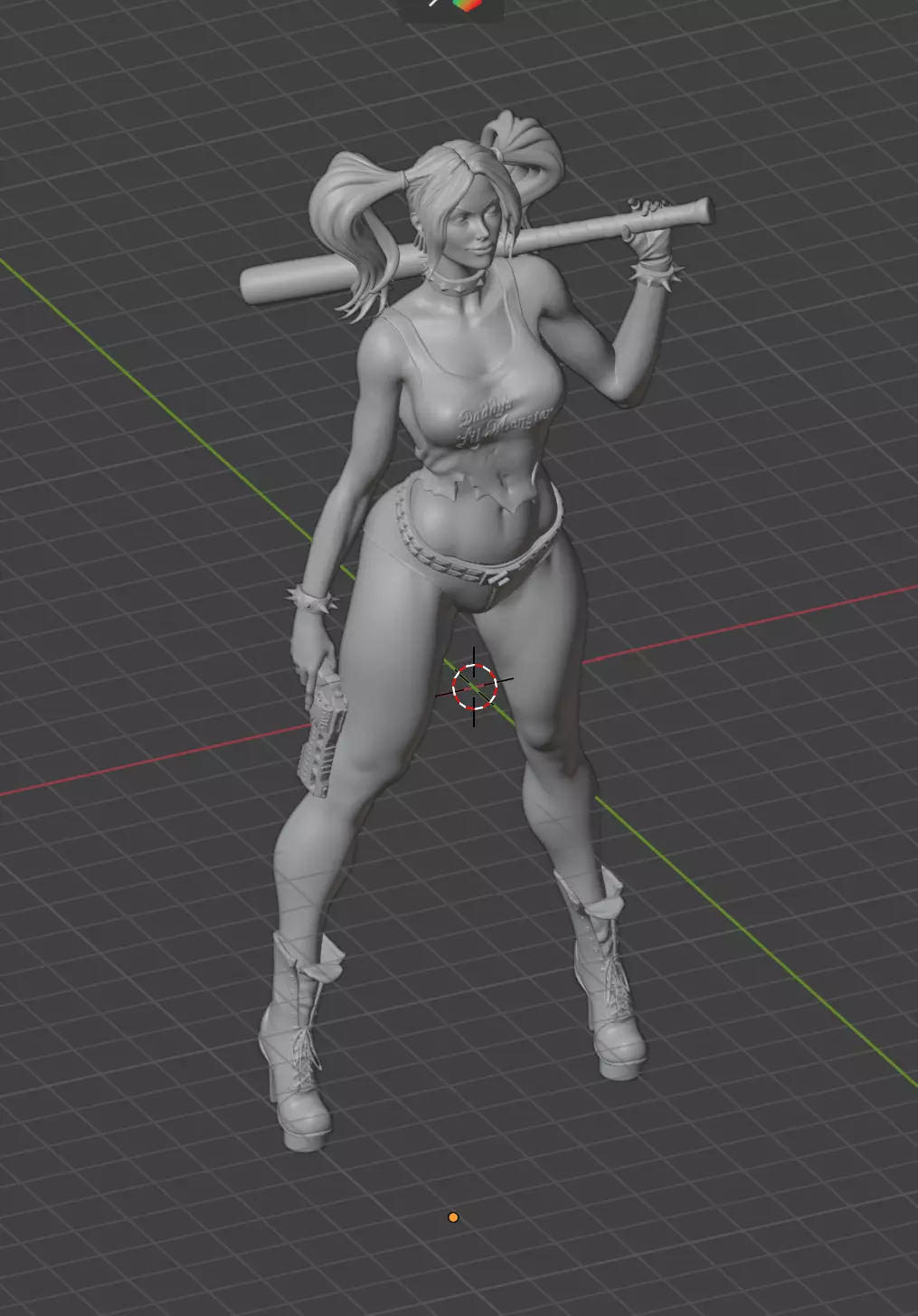 Harley Quin STL 3D print Model 3D print model_0