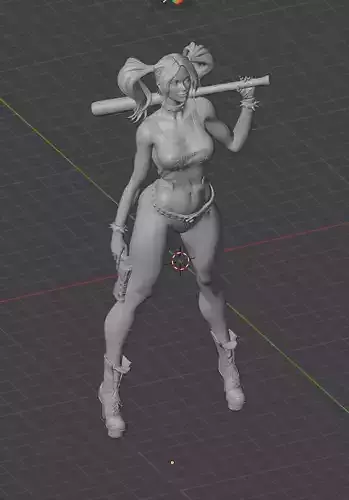 Harley Quin STL 3D print Model