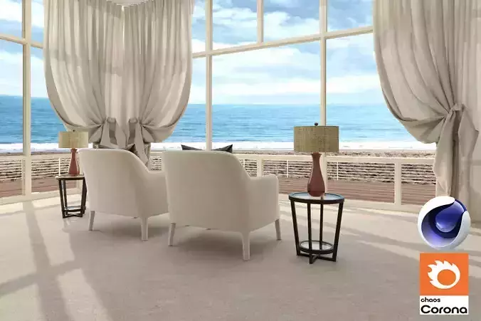 Living Room 11 - Corona- C4D