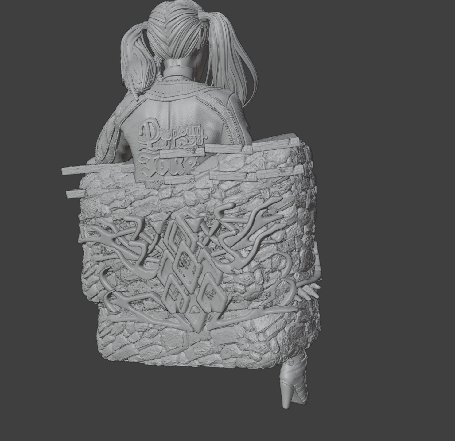 Harley Quin 3D STL Model for printing 3D print model_4