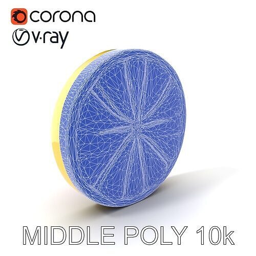 Grapefruit Slice Model with Detailed Veins model pack Low-poly 3D model 6
