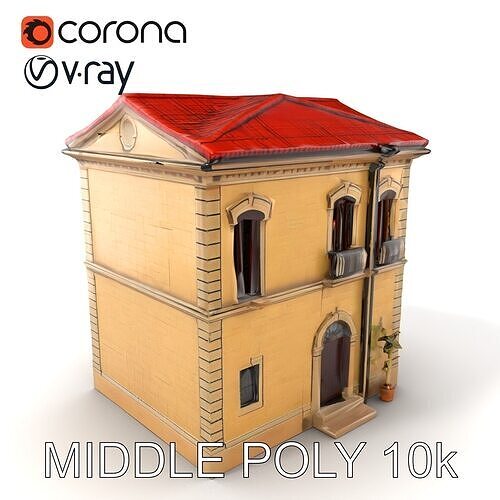 Antique Italian Villa Architecture model pack Low-poly 3D model