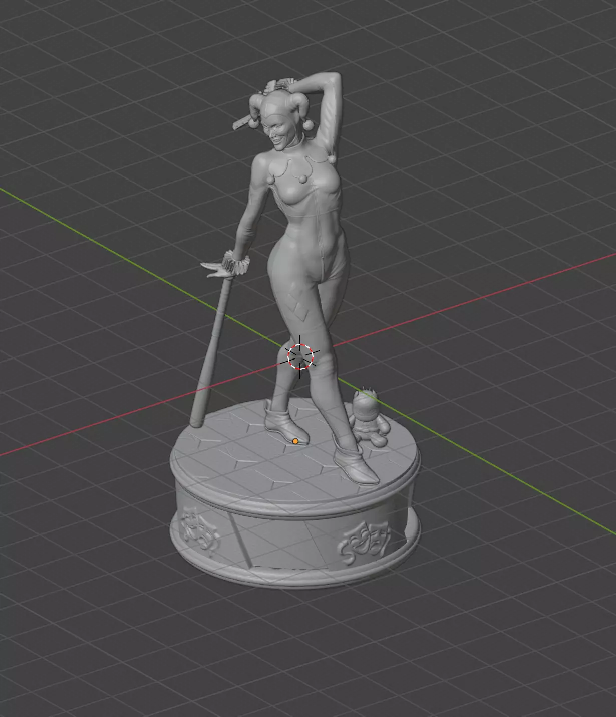 Harley Quinn 3D STL Print ready model 3D print model_0