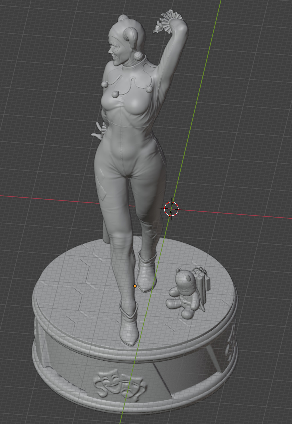 Harley Quinn 3D STL Print ready model 3D print model_3
