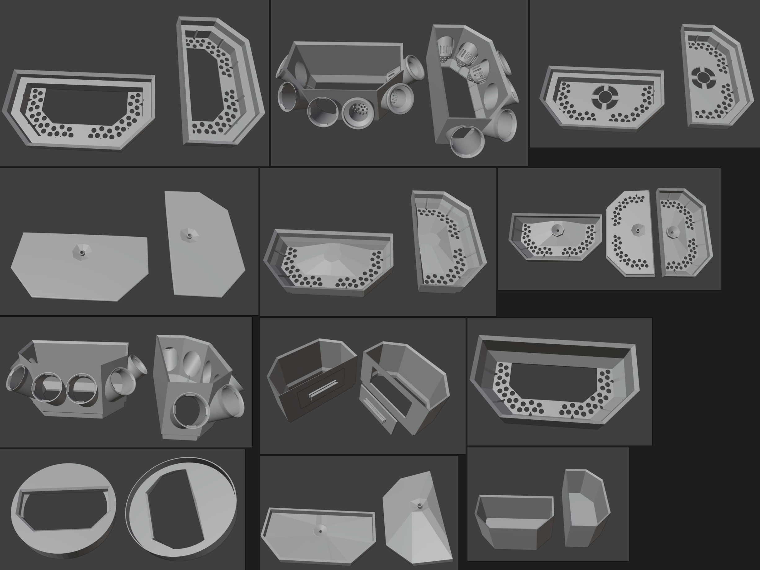Hydroponic Tower - Quadratic 3D print model_11