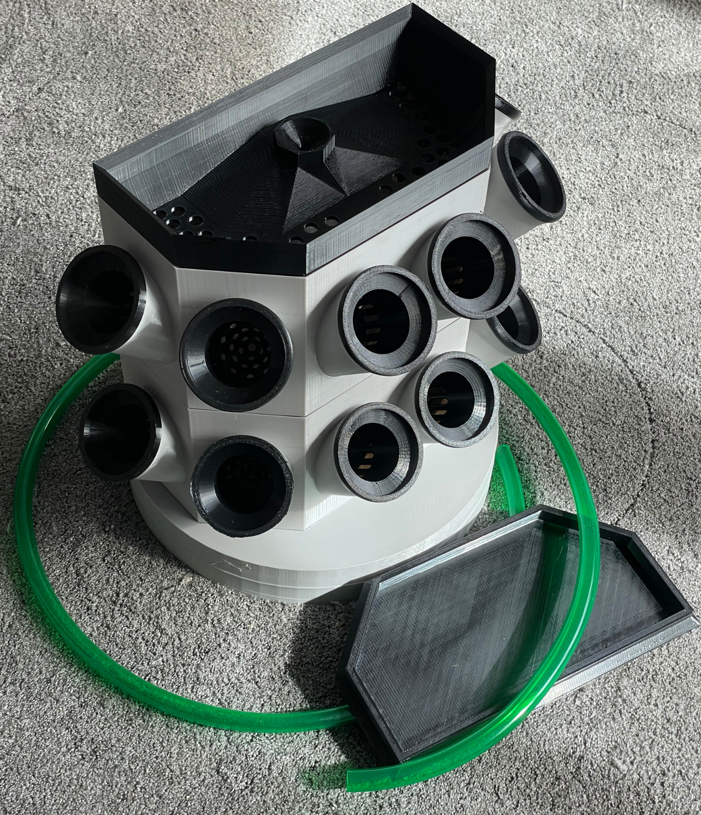 Hydroponic Tower - Quadratic 3D print model_6