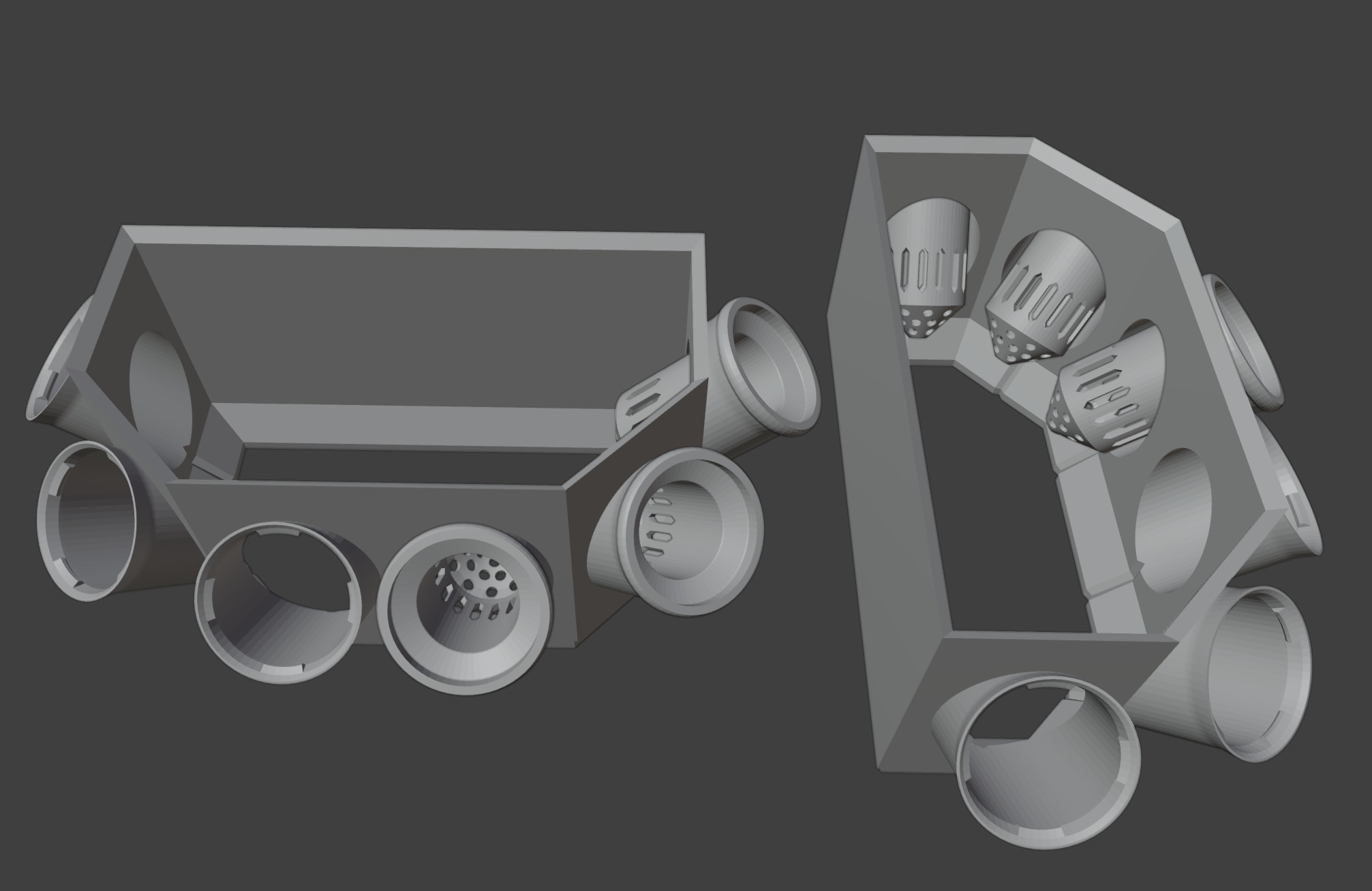 Hydroponic Tower - Quadratic 3D print model_2