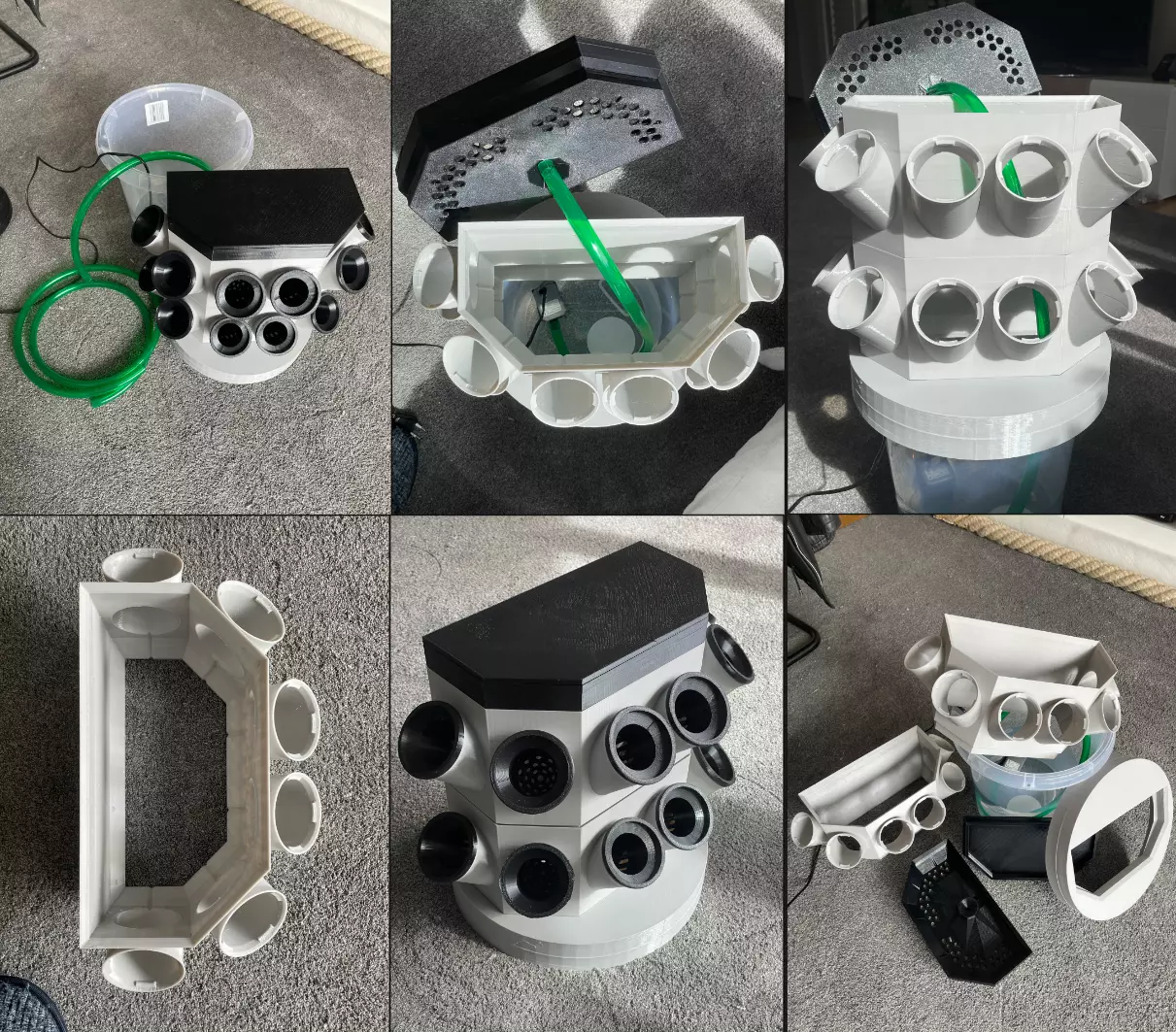 Hydroponic Tower - Quadratic 3D print model_0