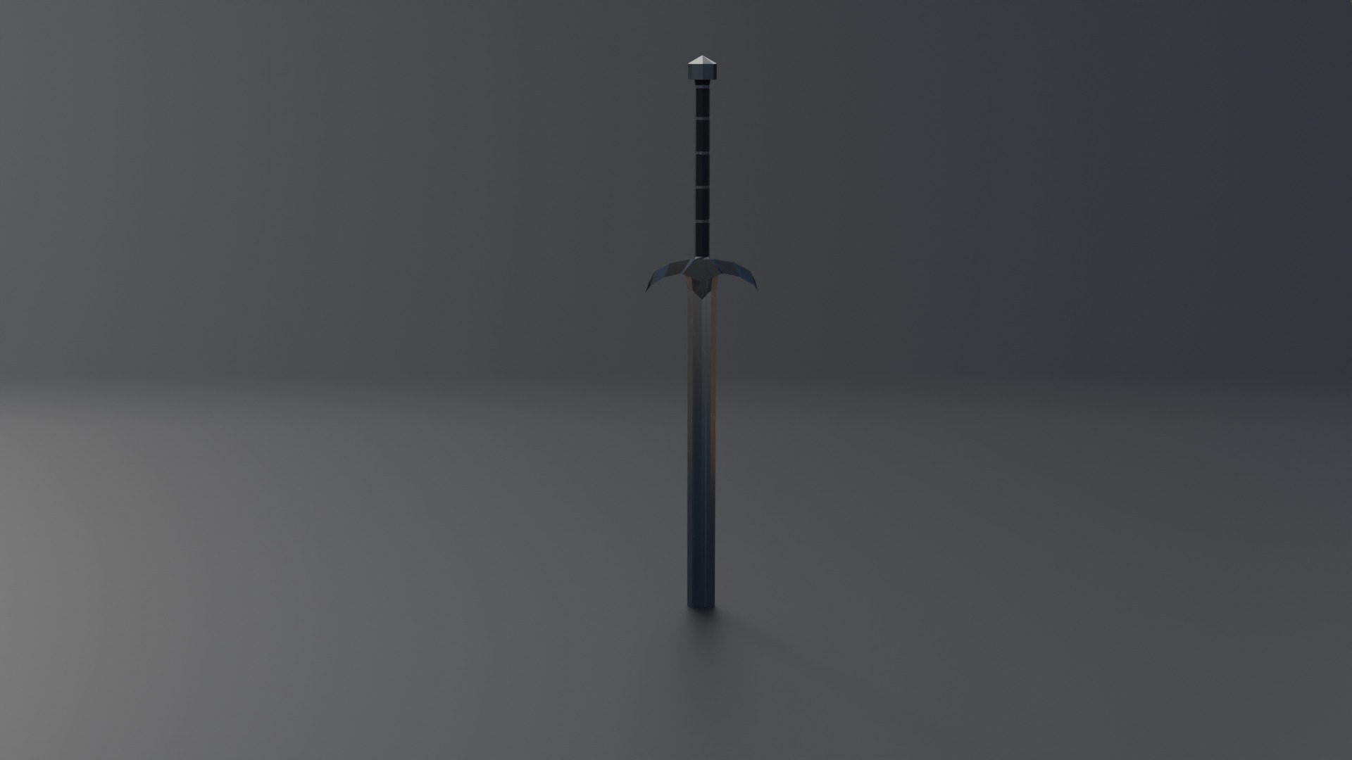 Battle sword Low-poly 3D model_4