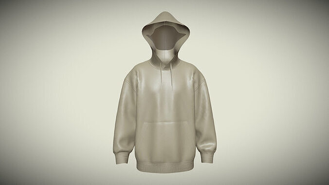Mens Hoodie In Low Poly Low-poly 3D model
