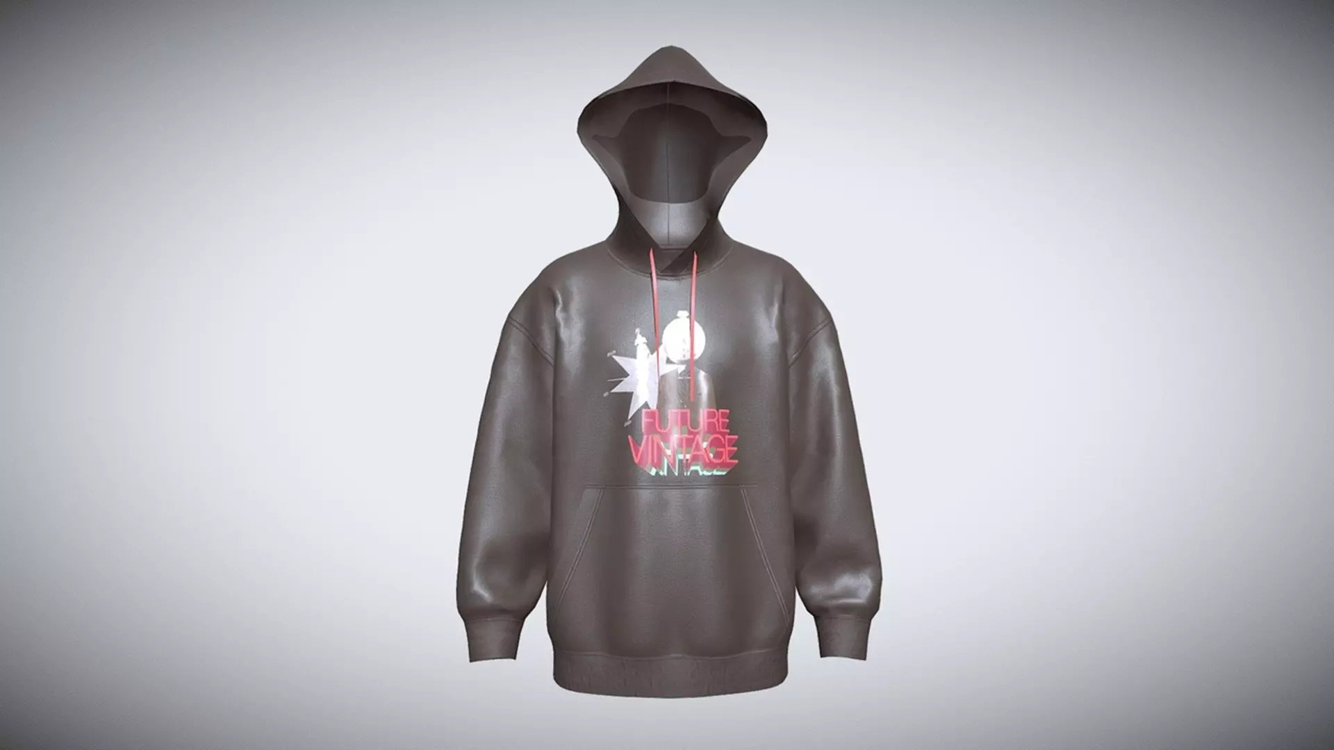 Mens Hoodie-Future Vintage In Low Poly Low-poly 3D model_0