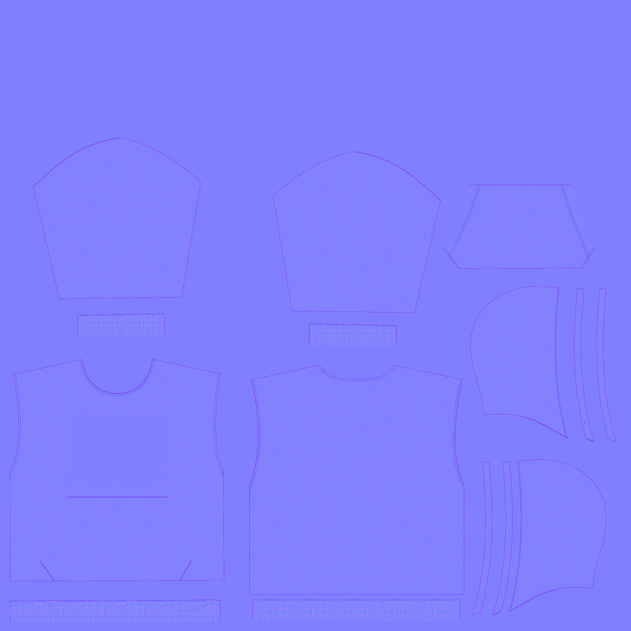 Mens Hoodie-Future In Low Poly Low-poly 3D model_6