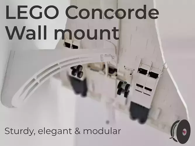 LEGO Concorde Modular Wall Mount 3D print model