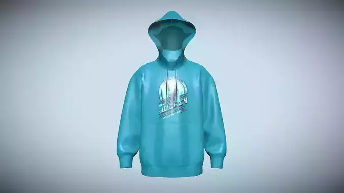 Mens Hoodie-Hockey In Low Poly