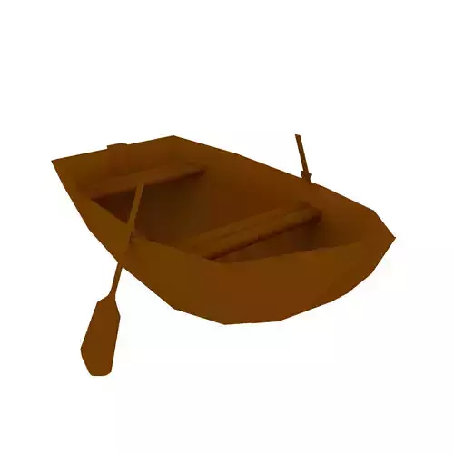 Low poly Boat 3d model