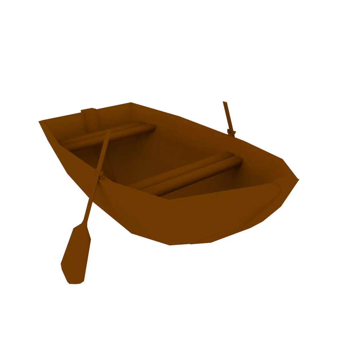 Low poly Boat 3d model Low-poly 3D model_0