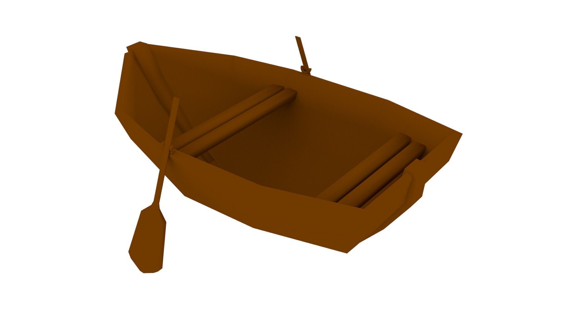 Low poly Boat 3d model Low-poly 3D model_3