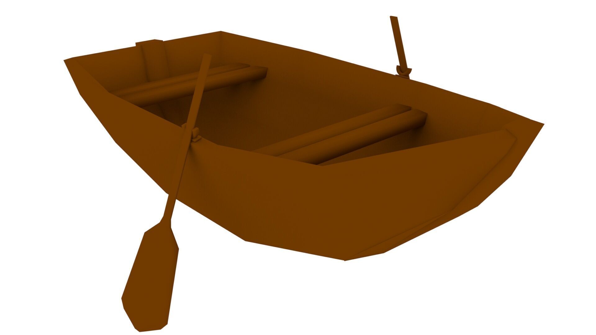Low poly Boat 3d model Low-poly 3D model_1