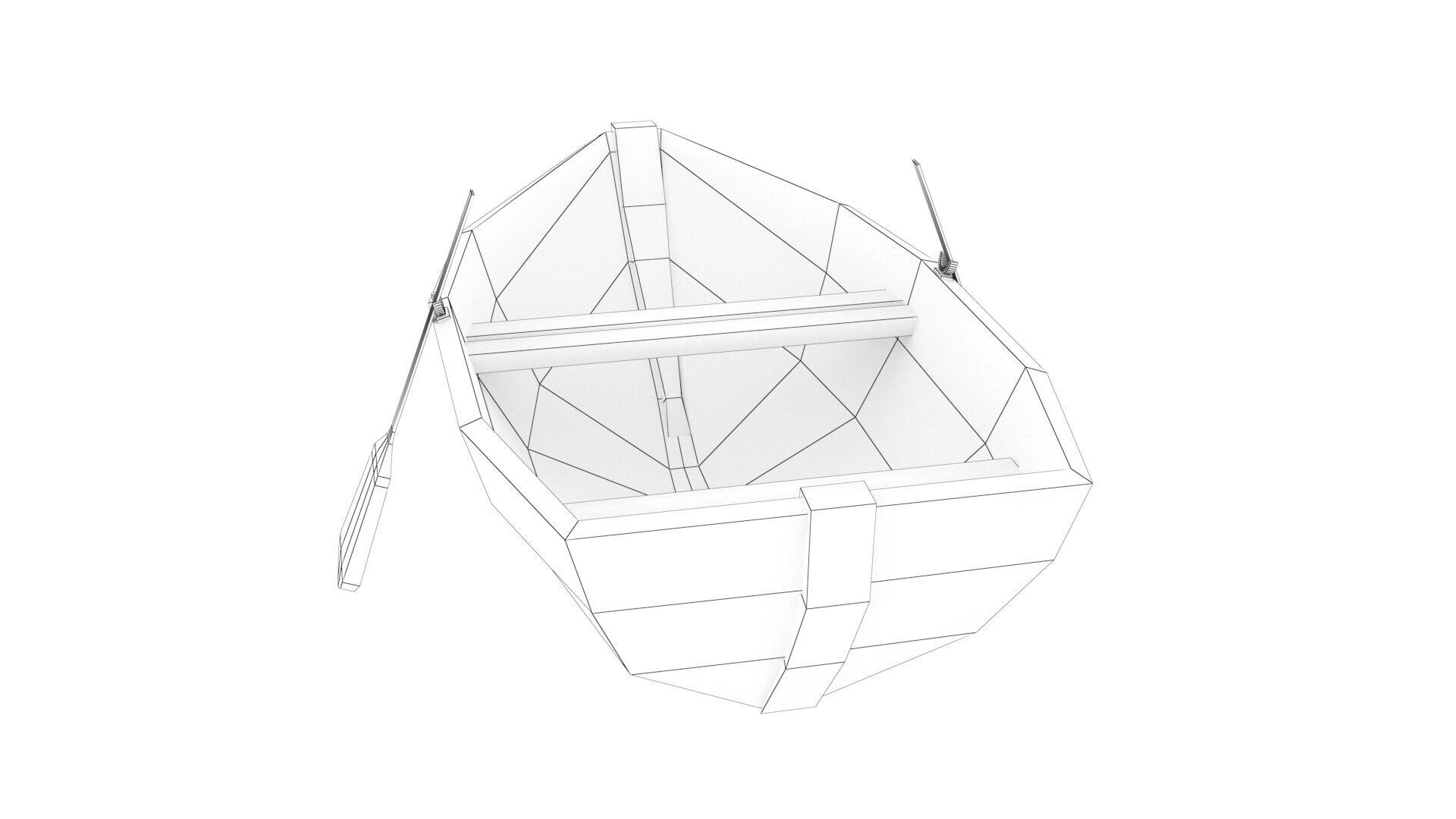 Low poly Boat 3d model Low-poly 3D model_7