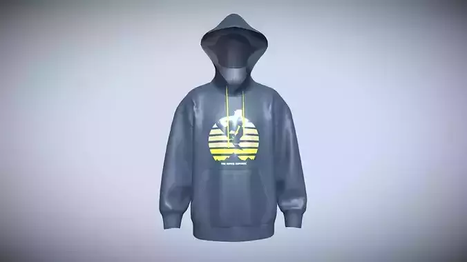 Mens Hoodie-Republic In Low Poly