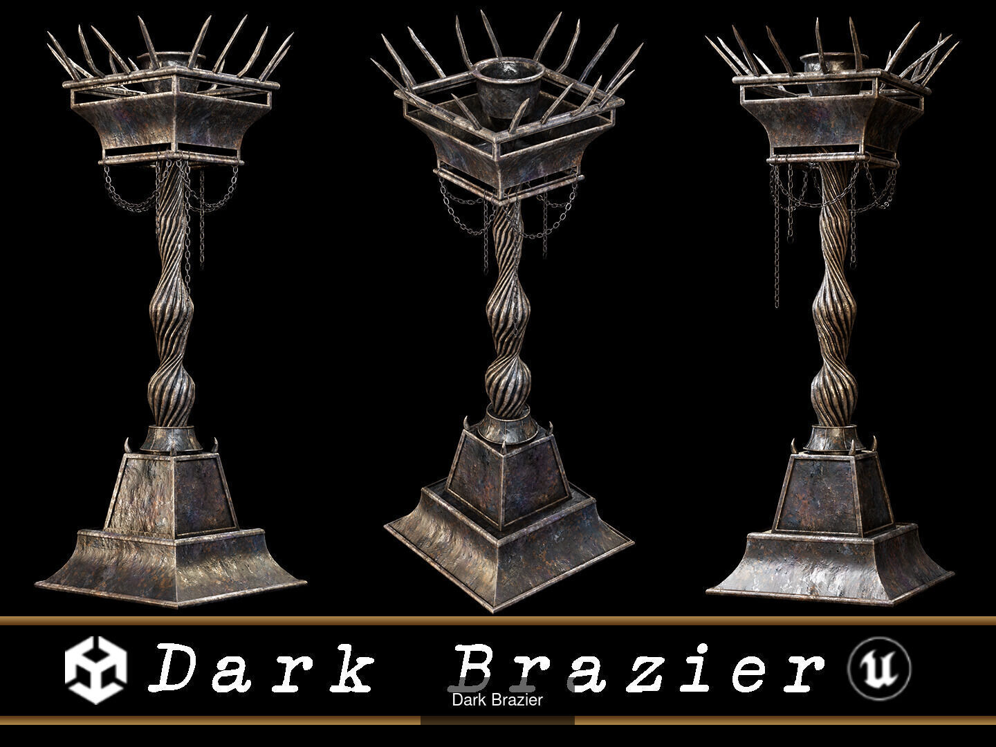 Dark Throne Room Pack 3D Model Collection_16