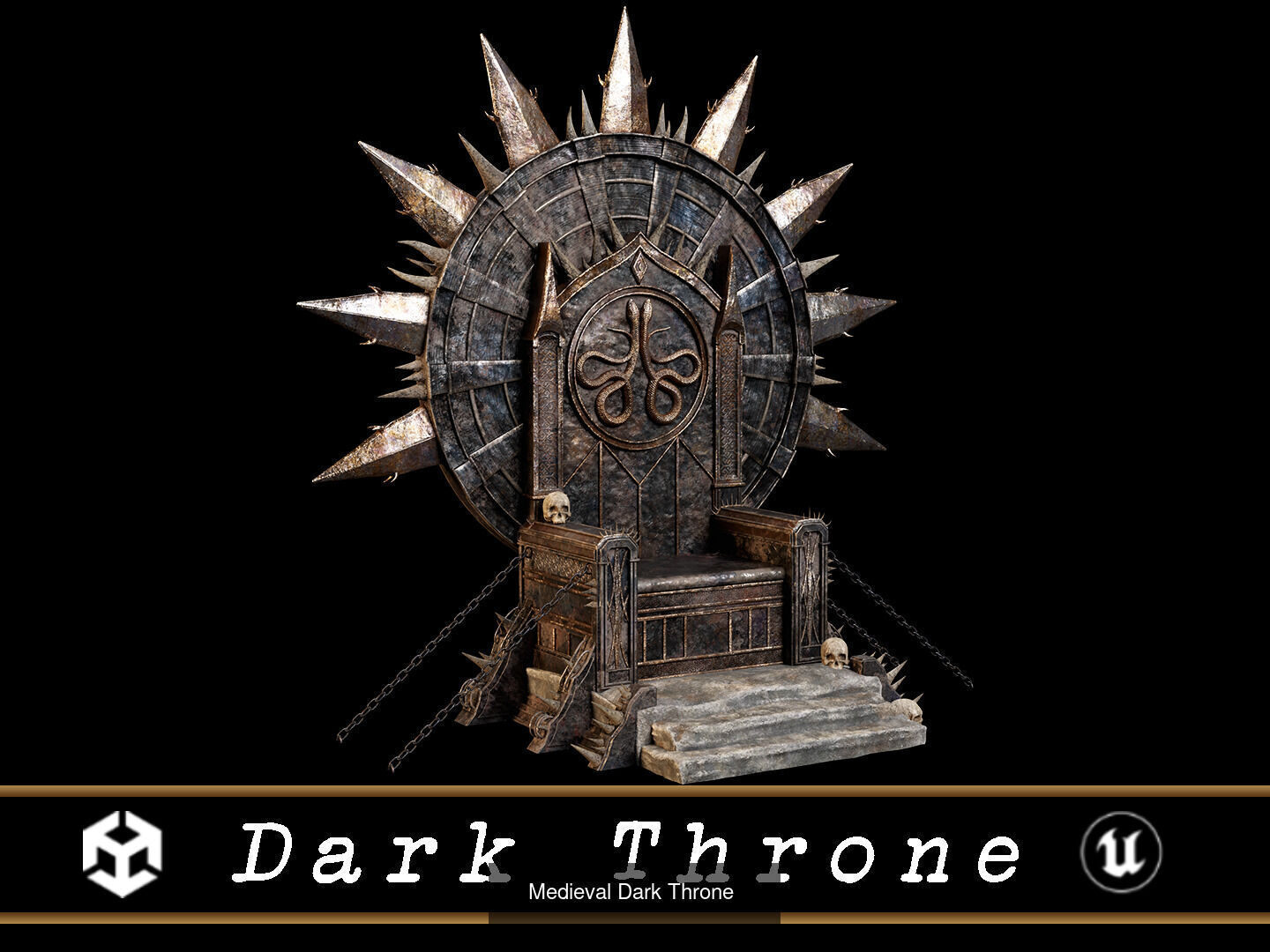 Dark Throne Room Pack 3D Model Collection_14