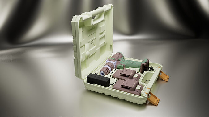 Screwdriver kit box with all components 3D model