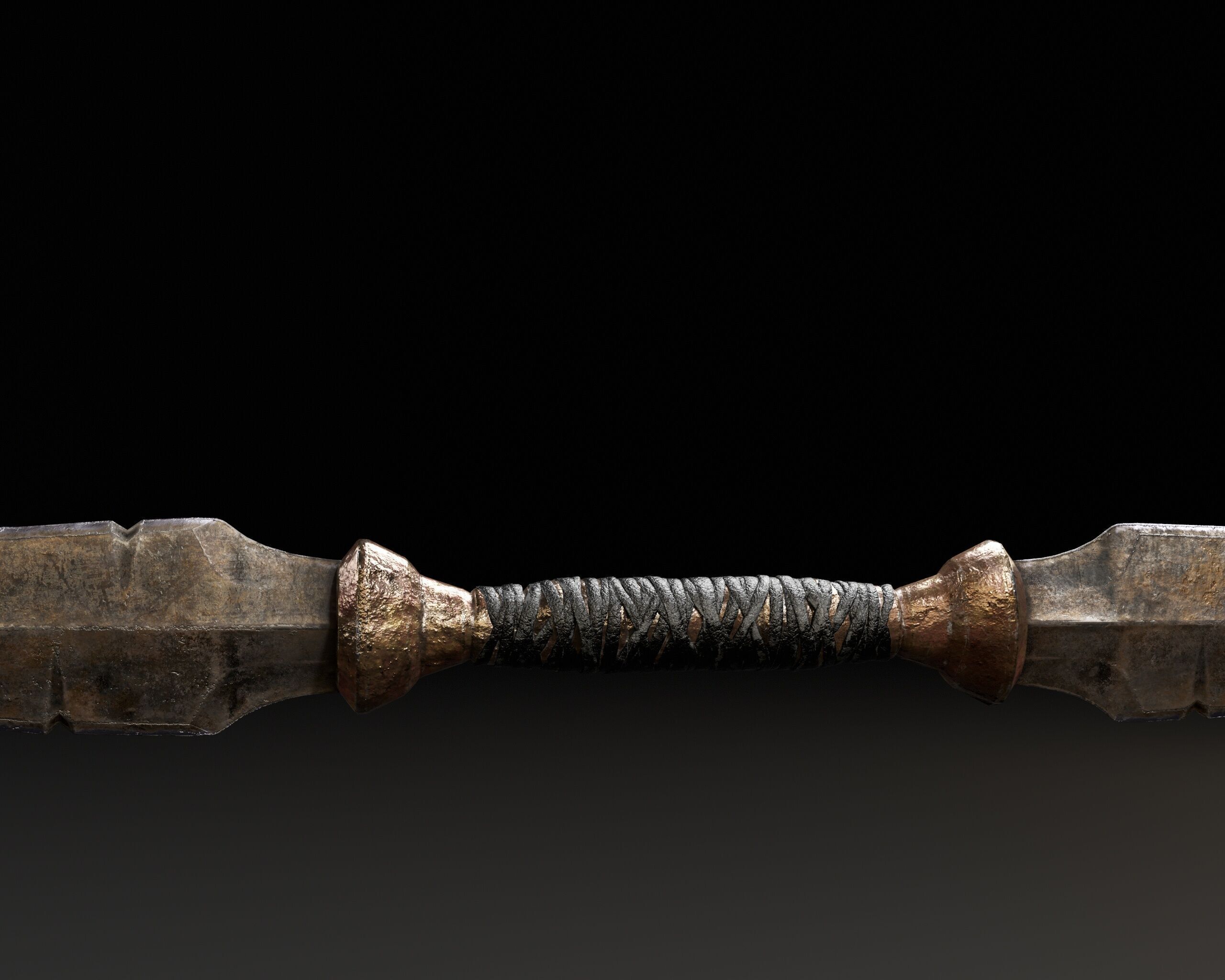 Double Spearhead Knife Low-poly 3D model_10