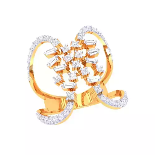 Printable 3D jewelry model of Lady diamond ring