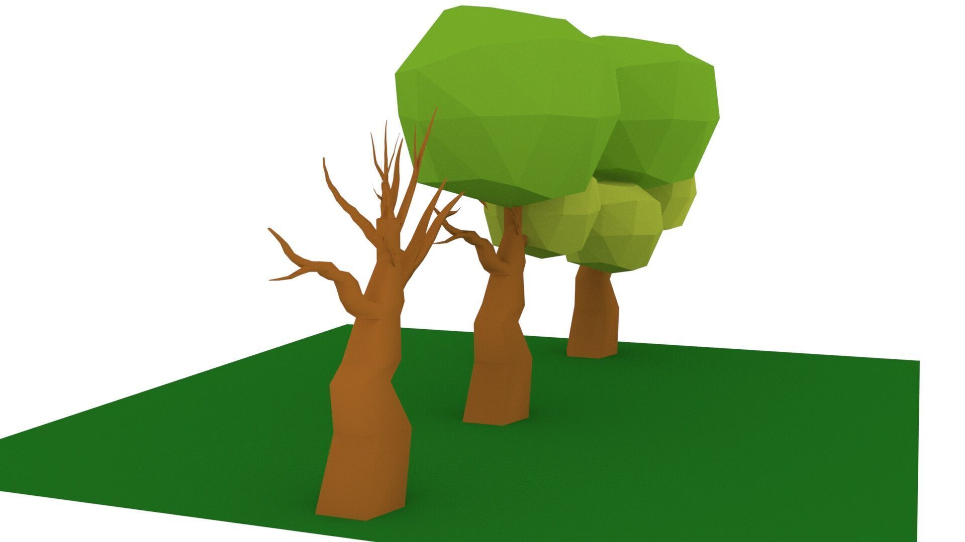 Low-Poly Stylized Tree Pack Low-poly 3D model_5