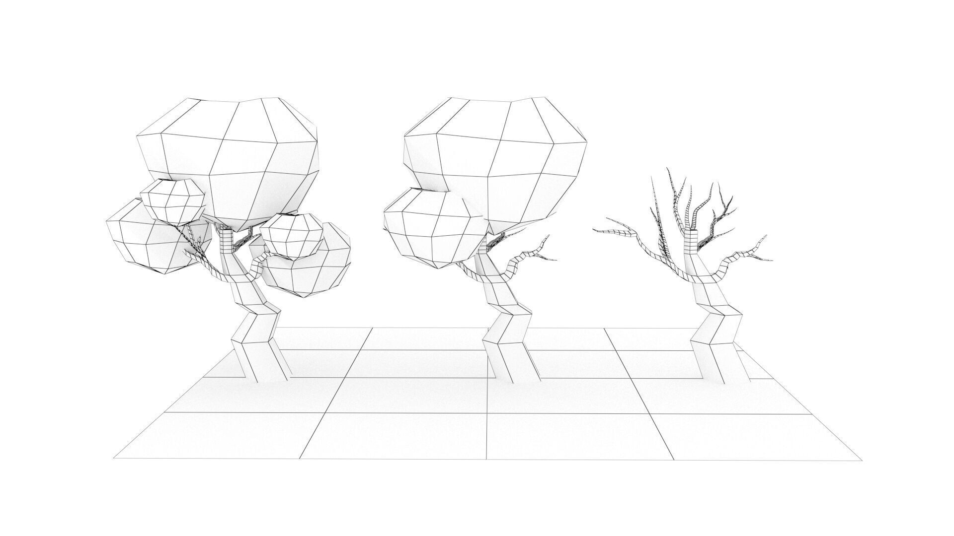 Low-Poly Stylized Tree Pack Low-poly 3D model_6