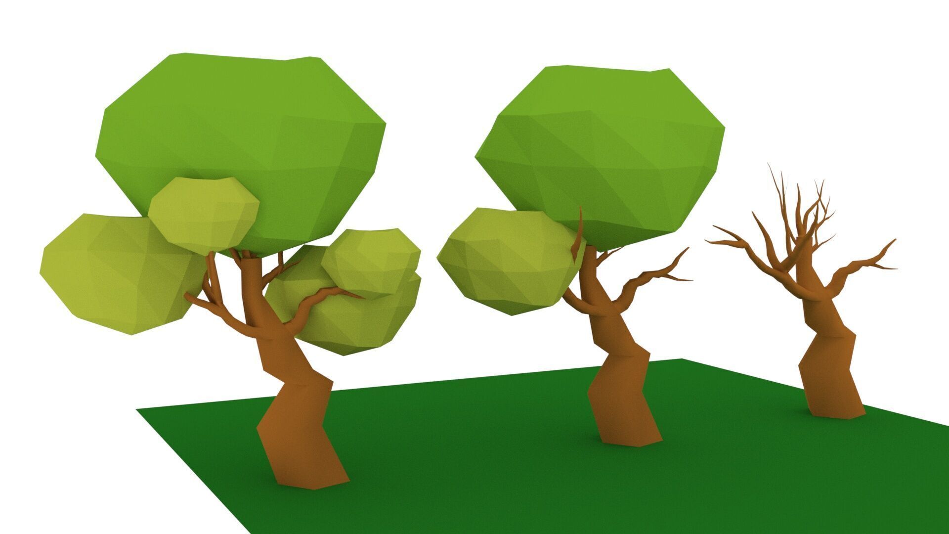 Low-Poly Stylized Tree Pack Low-poly 3D model_3