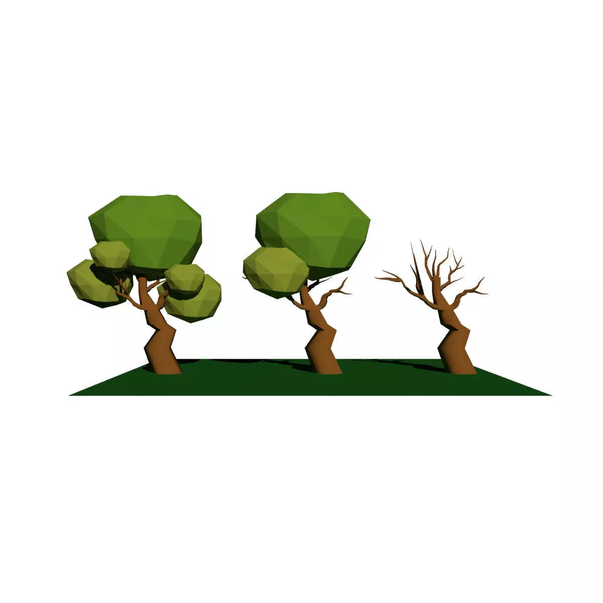 Low-Poly Stylized Tree Pack Low-poly 3D model_0