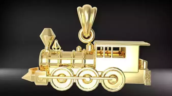 Train Charm Pendant Necklace Jewelry