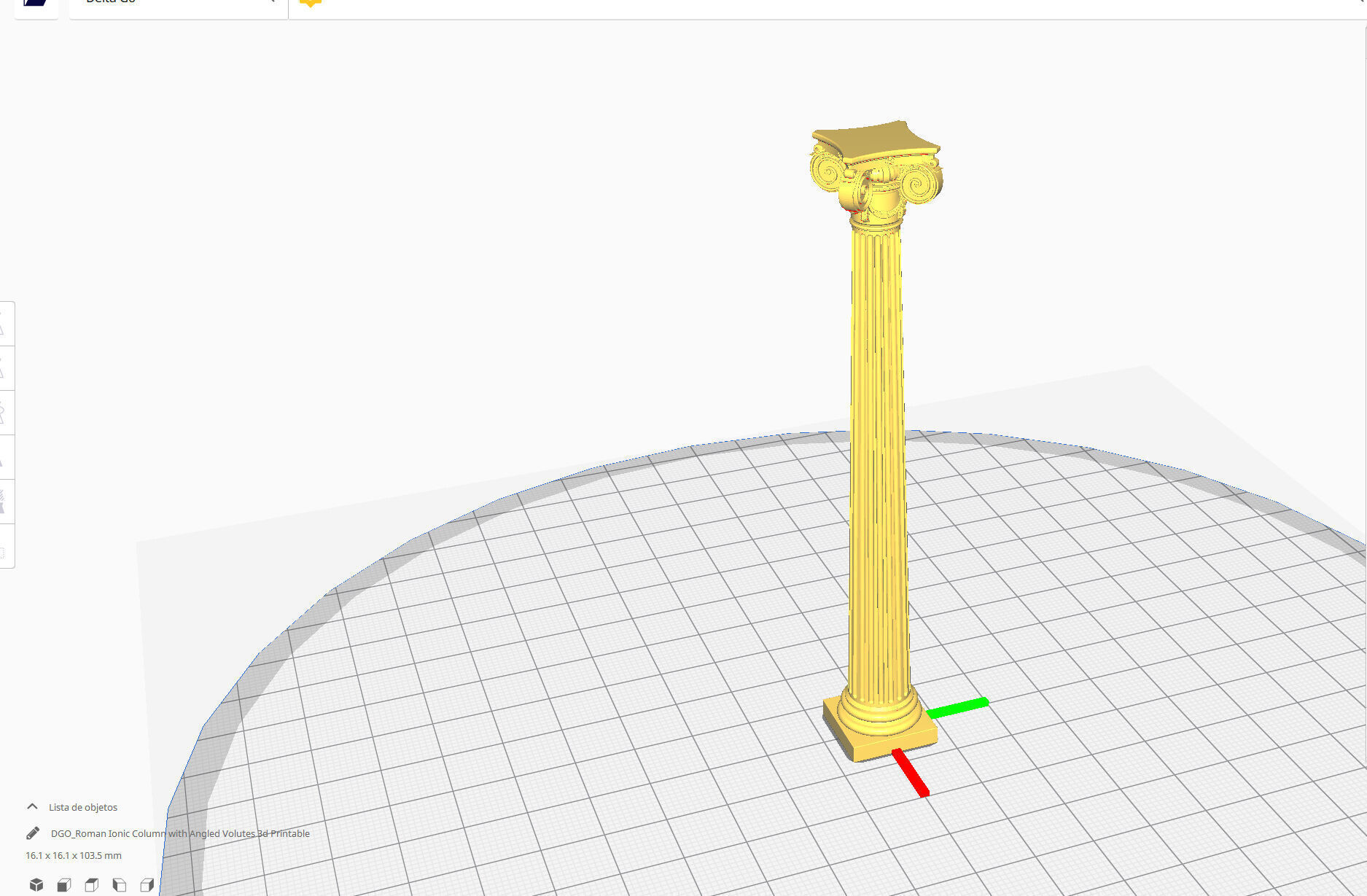 Roman Ionic Column with Angled Volutes 3D print model_3
