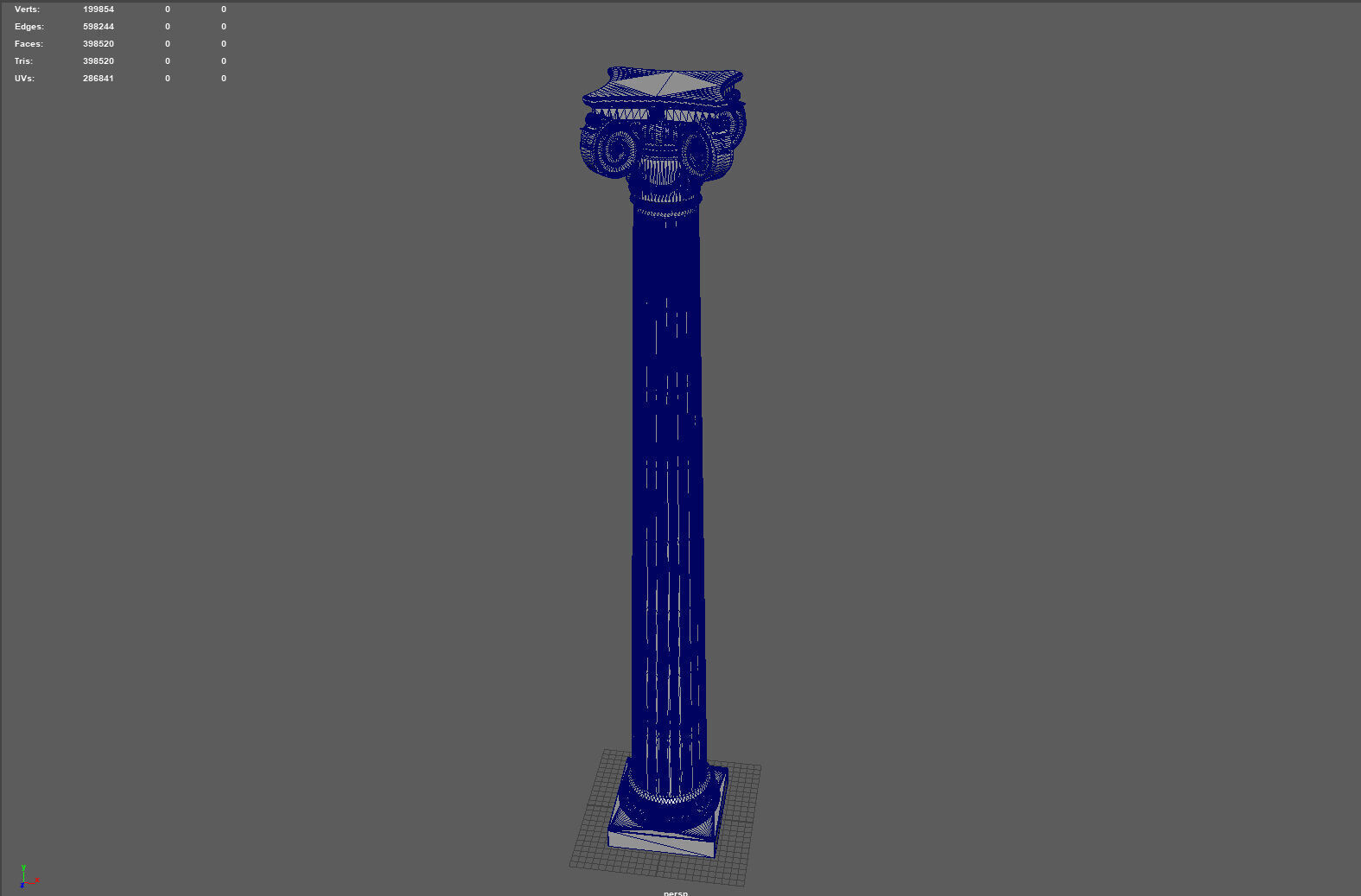 Roman Ionic Column with Angled Volutes 3D print model_7