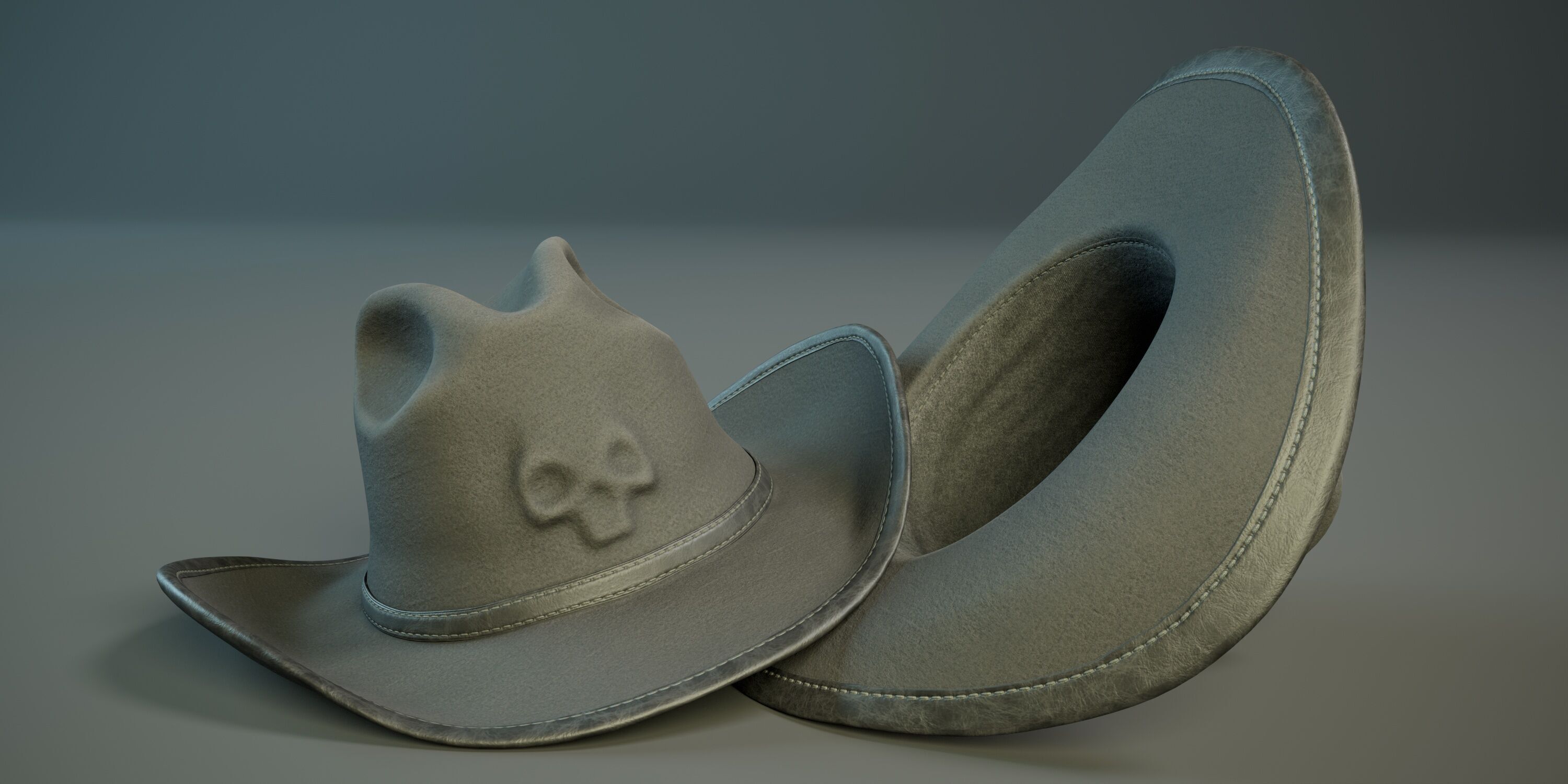 Cowboy Hat PBR Low-poly 3D model_1