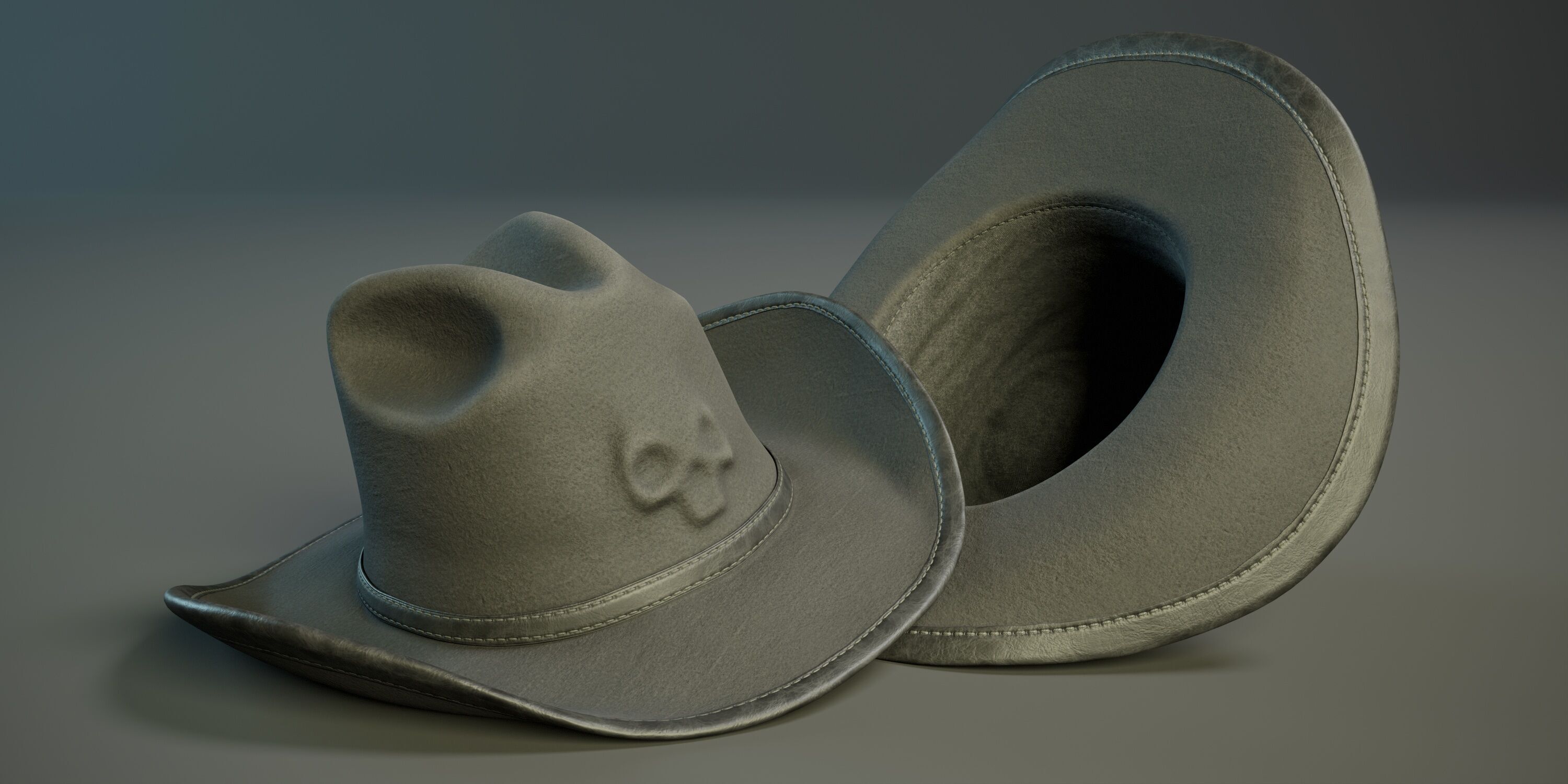 Cowboy Hat PBR Low-poly 3D model_2