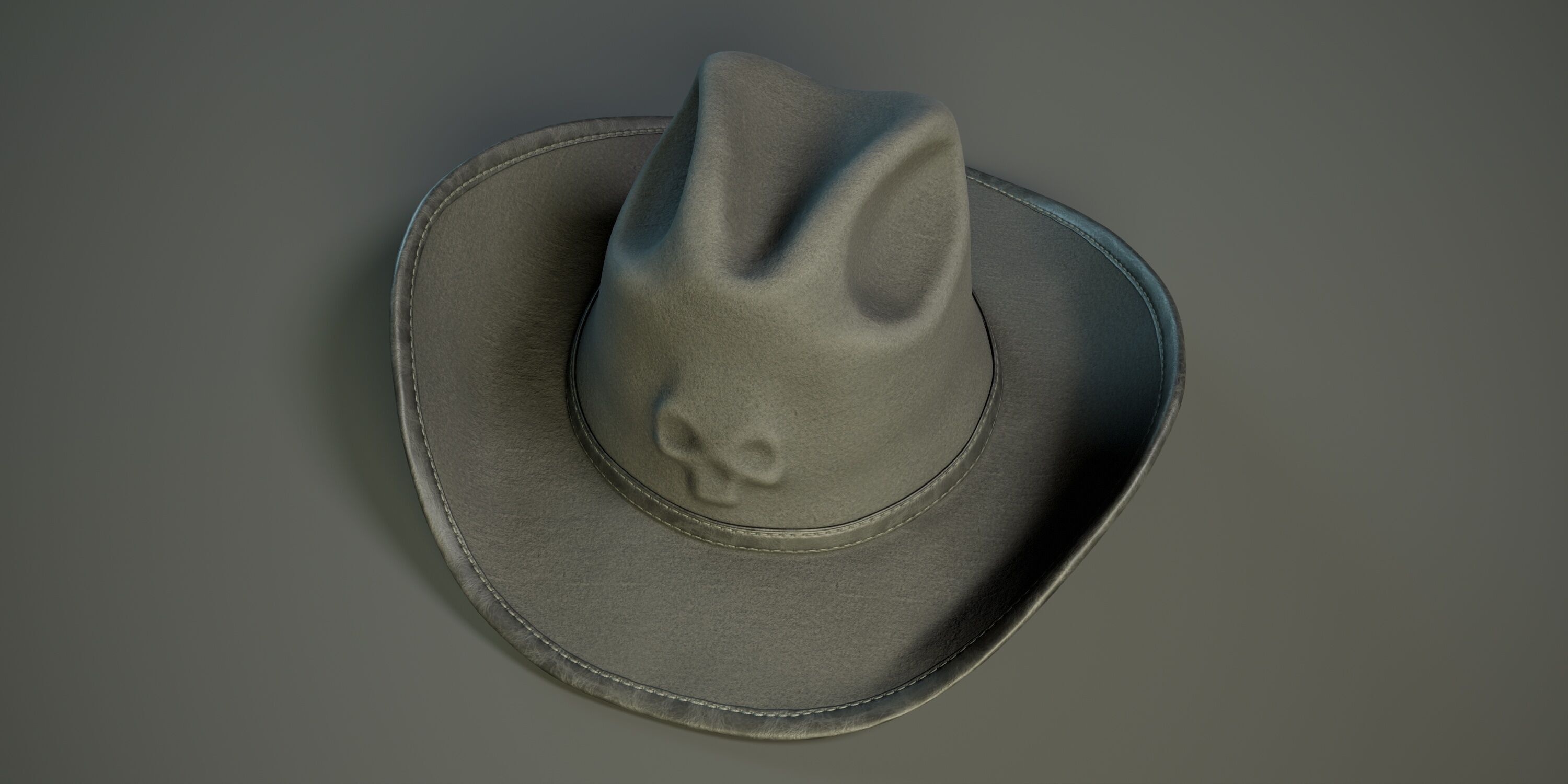 Cowboy Hat PBR Low-poly 3D model_4
