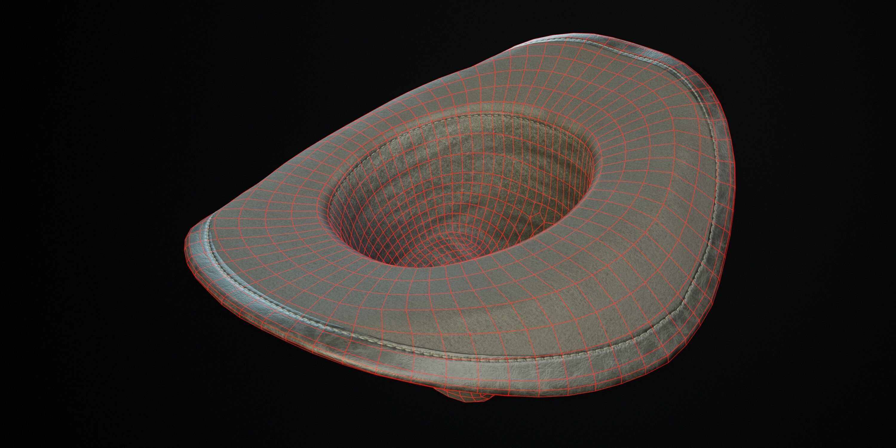 Cowboy Hat PBR Low-poly 3D model_8