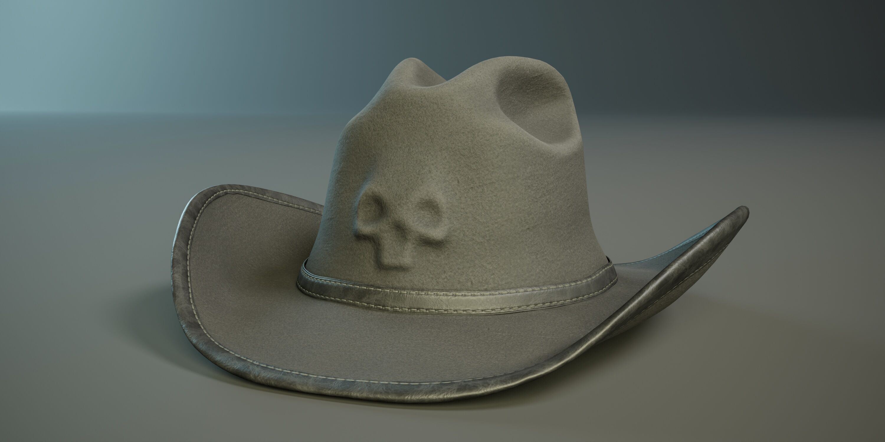Cowboy Hat PBR Low-poly 3D model_3
