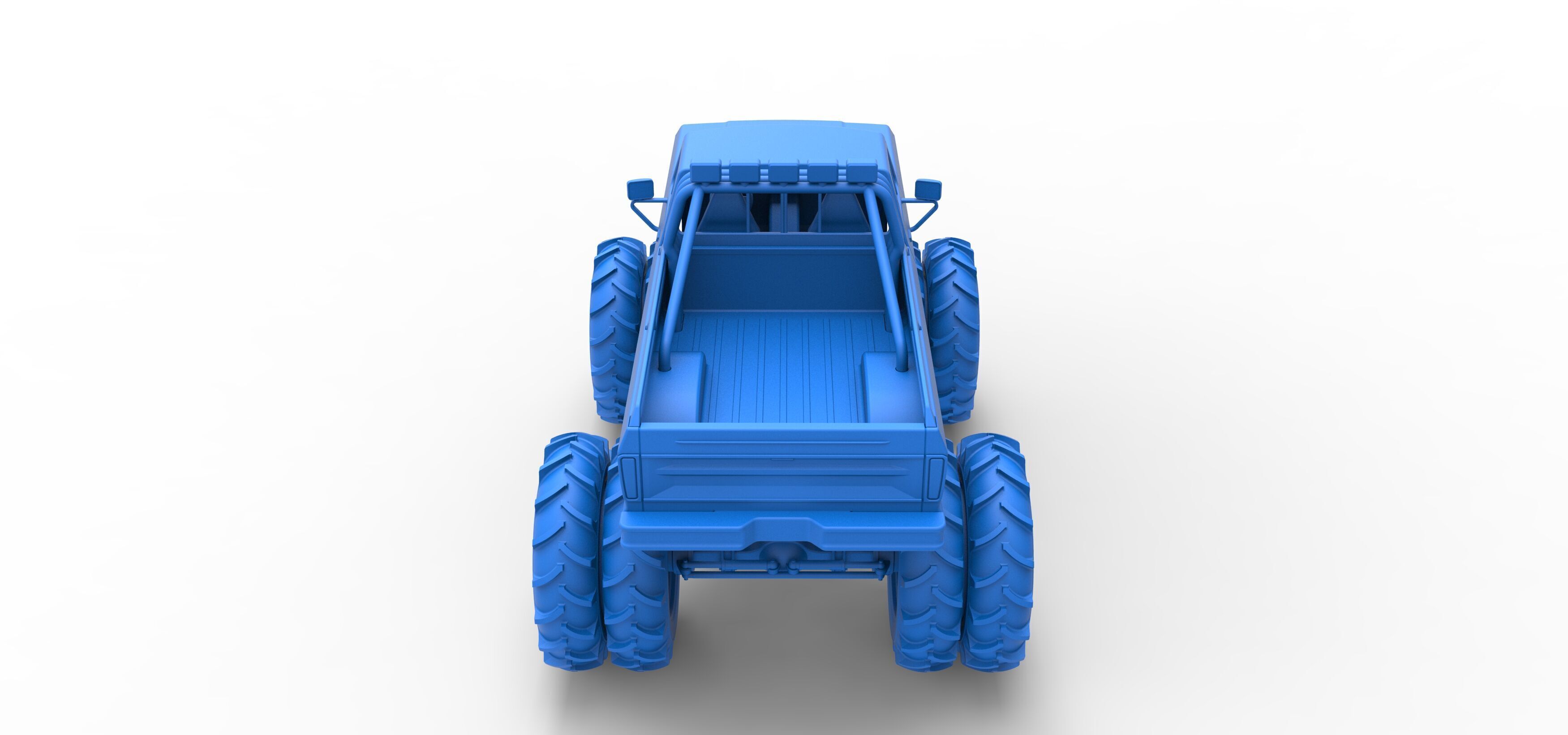 Vintage Monster Truck with double wheels Scale 1 to 25 3D print model_39
