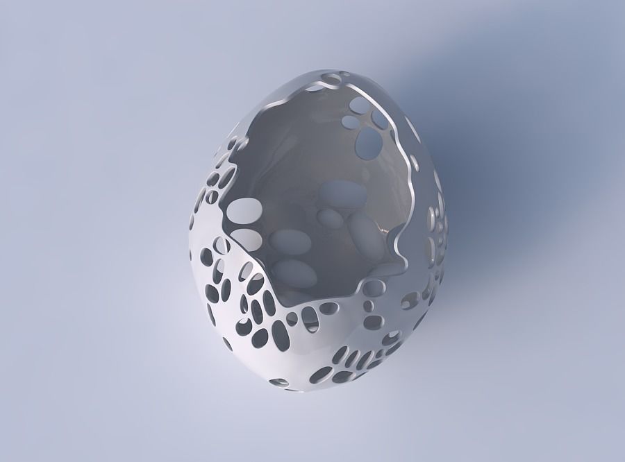 Bowl compressed 2 with bubbles holes 3D print model_2