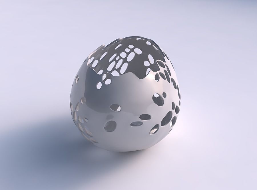 Bowl compressed 2 with bubbles holes 3D print model_0