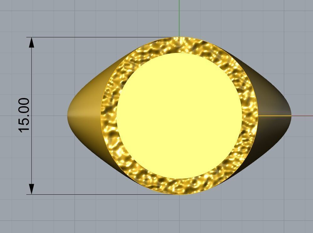 Ring suitable for laser engraving 3D print model_2