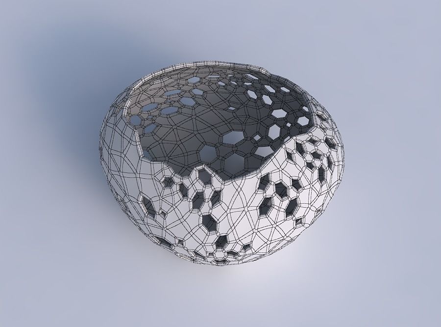 Bowl compressed 2 with crystal skin with holes 3D print model_6