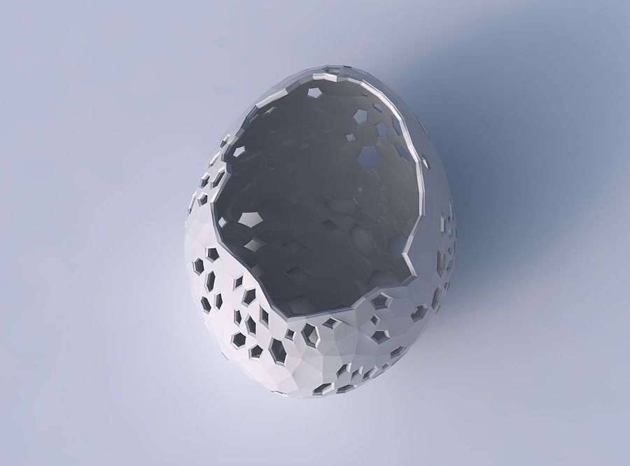 Bowl compressed 2 with crystal skin with holes 3D print model_2