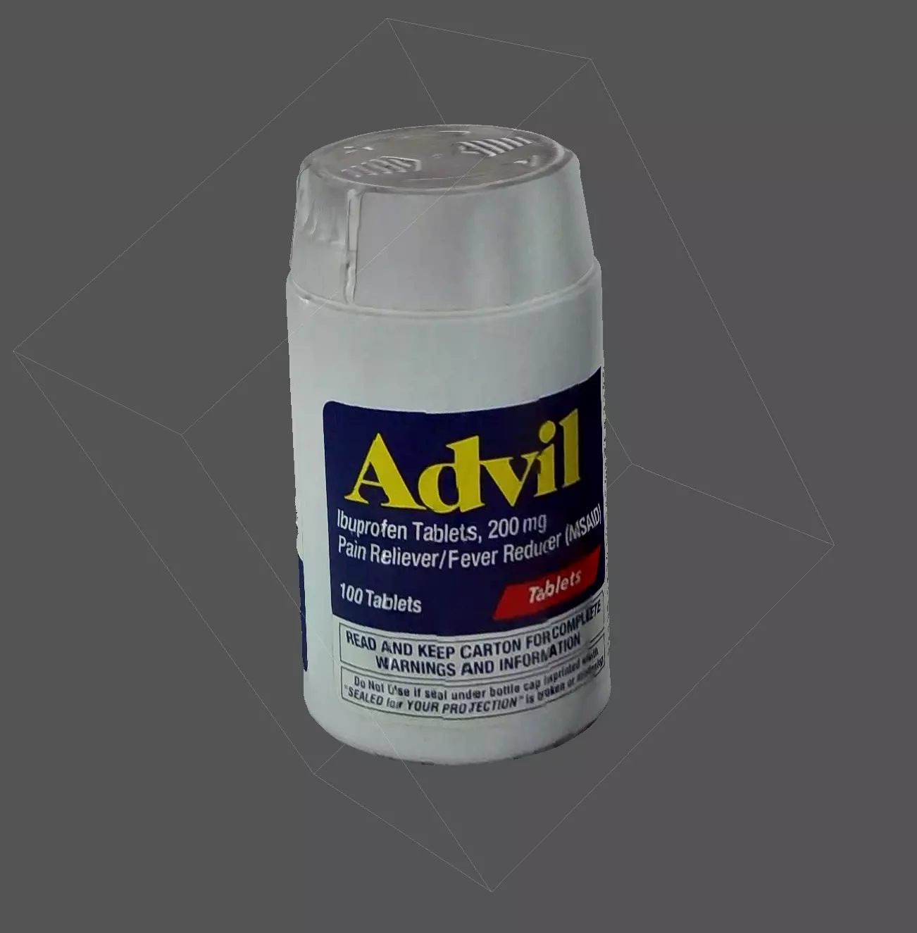 Advil Bottle - 3D scan Free 3D model