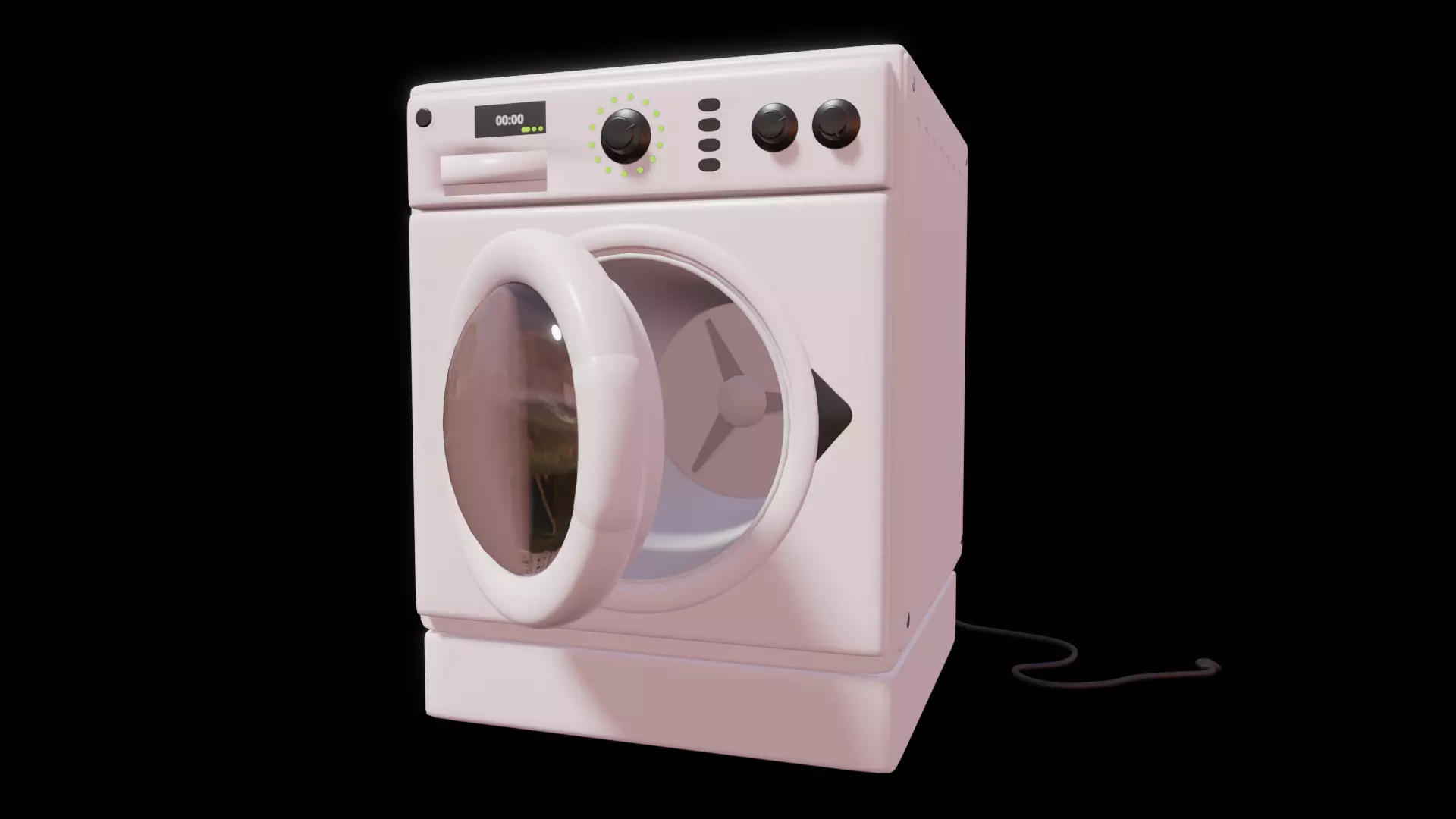 washing machine - gameready asset Low-poly 3D model