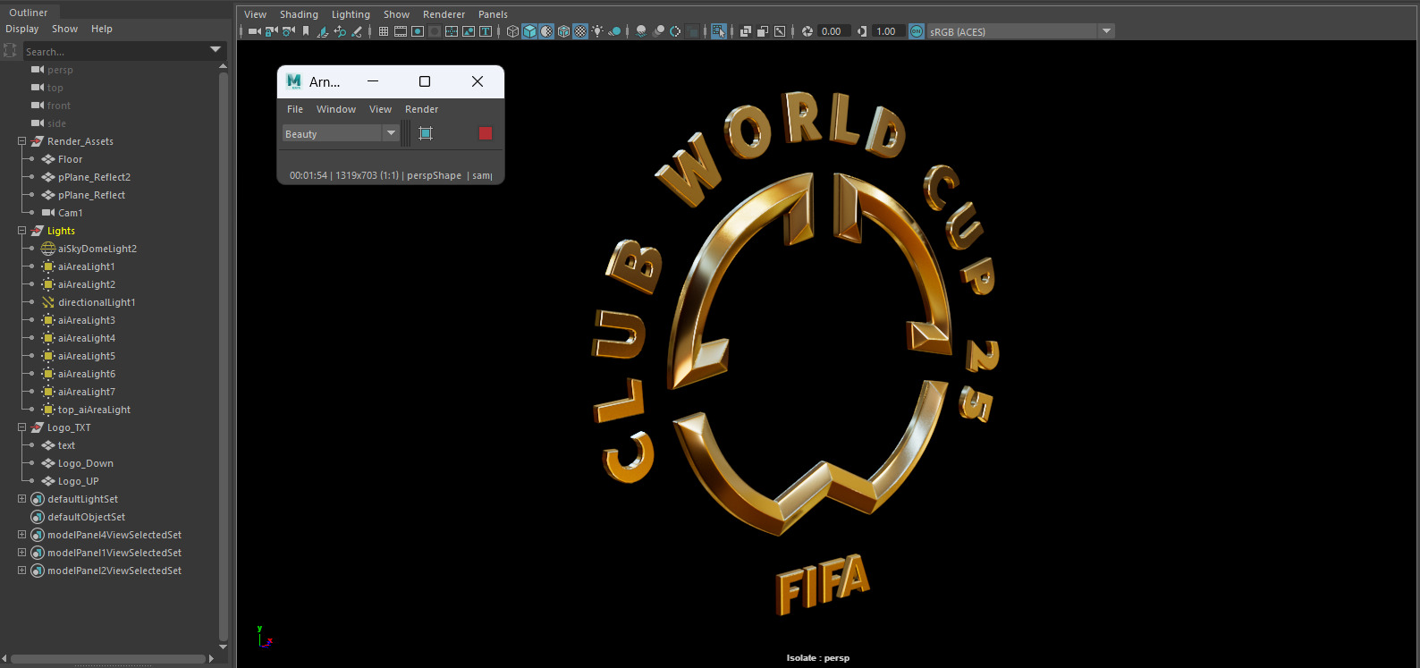 Fifa Club world cup 25 -- 3D Logo 3D model_3